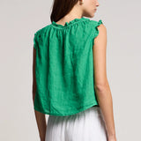 Tana Linen Top - Shamrock