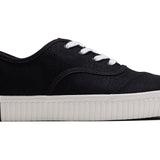 Cupsole Cordones Sneaker - Black Canvas