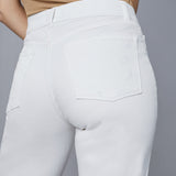 Riley Boyfriend Straight - White Distressed
