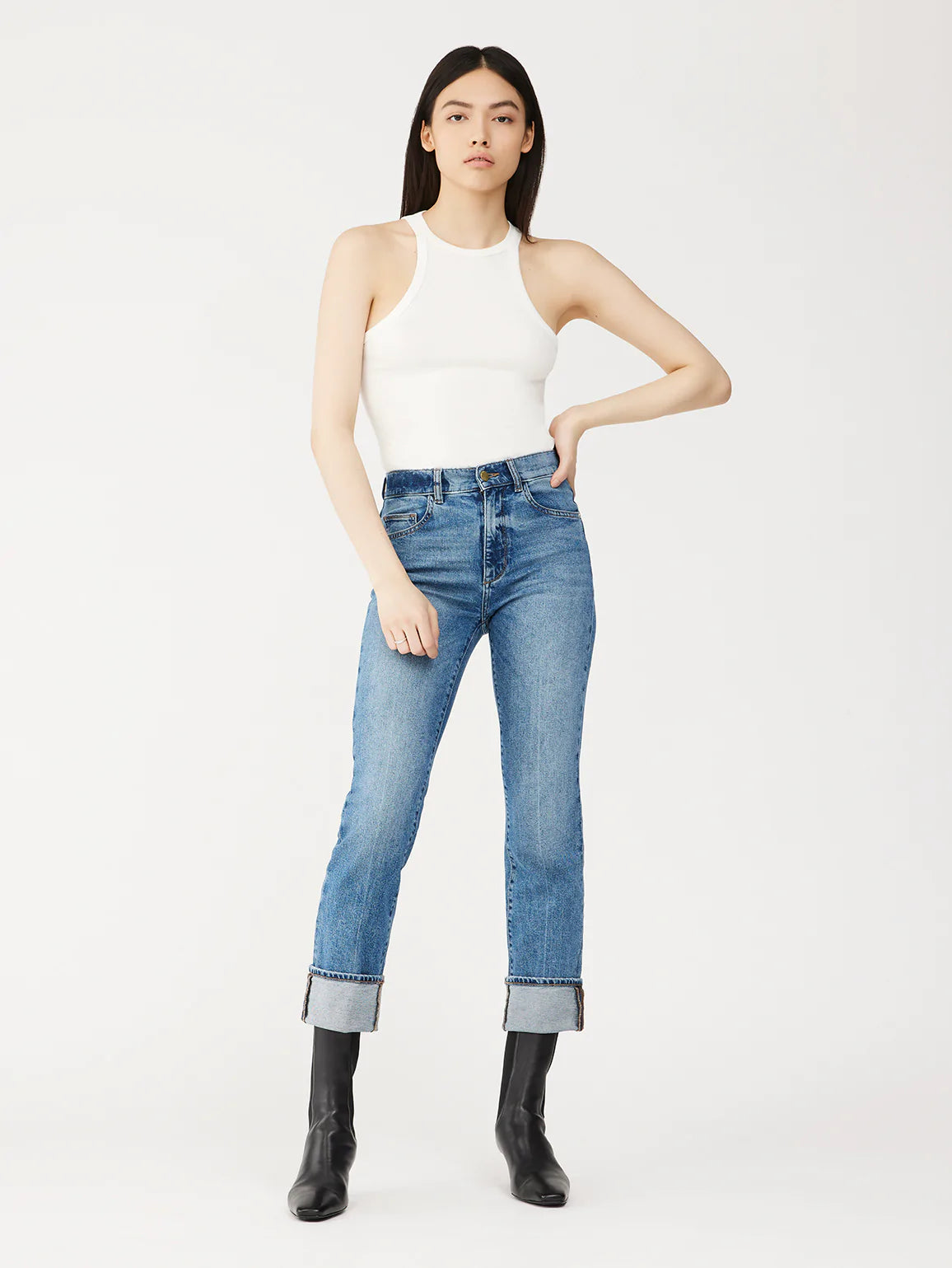 Patti Straight Vintage Ankle - Oasis Cuffed