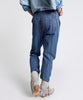 On Repeat Shabbies Drawstring Boyfriend Jeans - Dark Blue