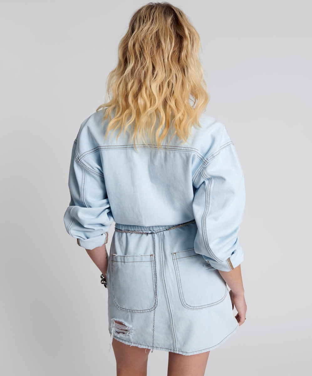 Olivia Dress - Blue Latte