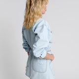 Olivia Dress - Blue Latte