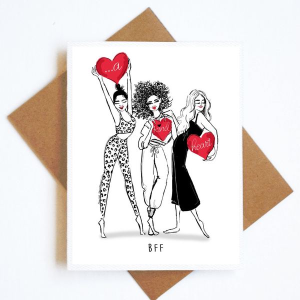 A Kind Heart BFF Card