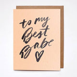 To My Best Babe Card