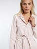 Suede Like Shirt Dress - Light Flamingo