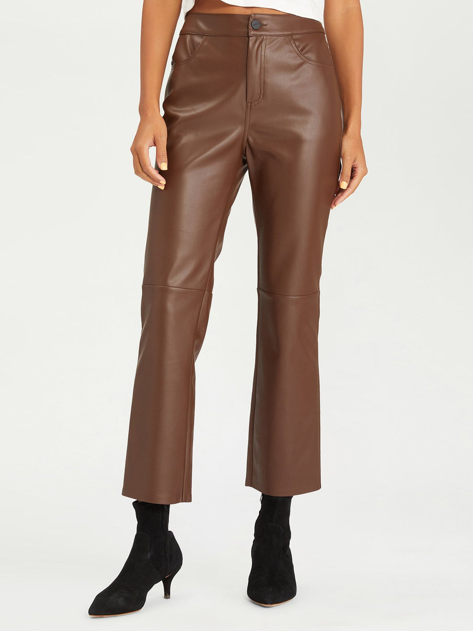 Like Leather Kick Crop- Mahogany