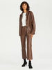 Like Leather Kick Crop- Mahogany