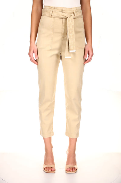 Modern Paper Bag Pants - Sand Stone