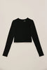 ReSet Cropped Long Sleeve Top - Black