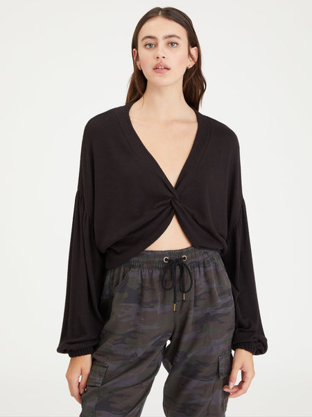 Plot Twist Knit Top - Black