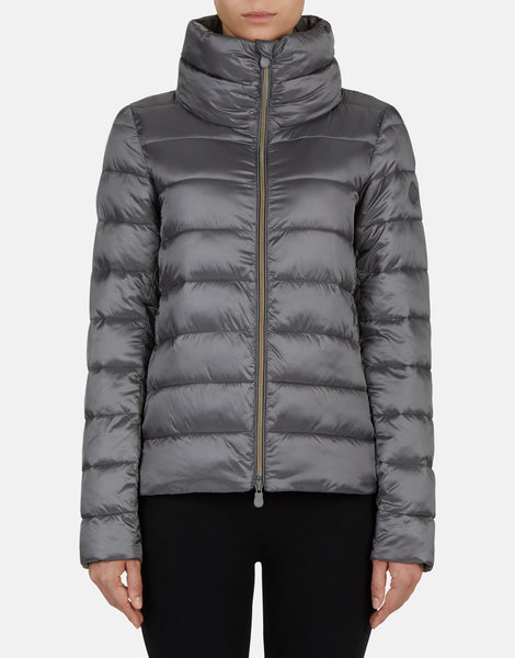 Iris Stand Collar Jacket - Midgrey