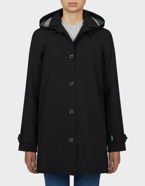 Grin Trench Coat - Black