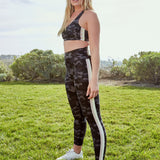 Intent Eco Jersey HW Legging- Black Camo Print