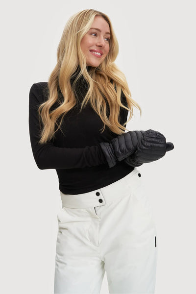 Elsa Puffer Mittens - Black