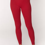 Metta Ribbed Legging - Deep Red