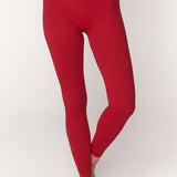Metta Ribbed Legging - Deep Red