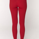 Metta Ribbed Legging - Deep Red