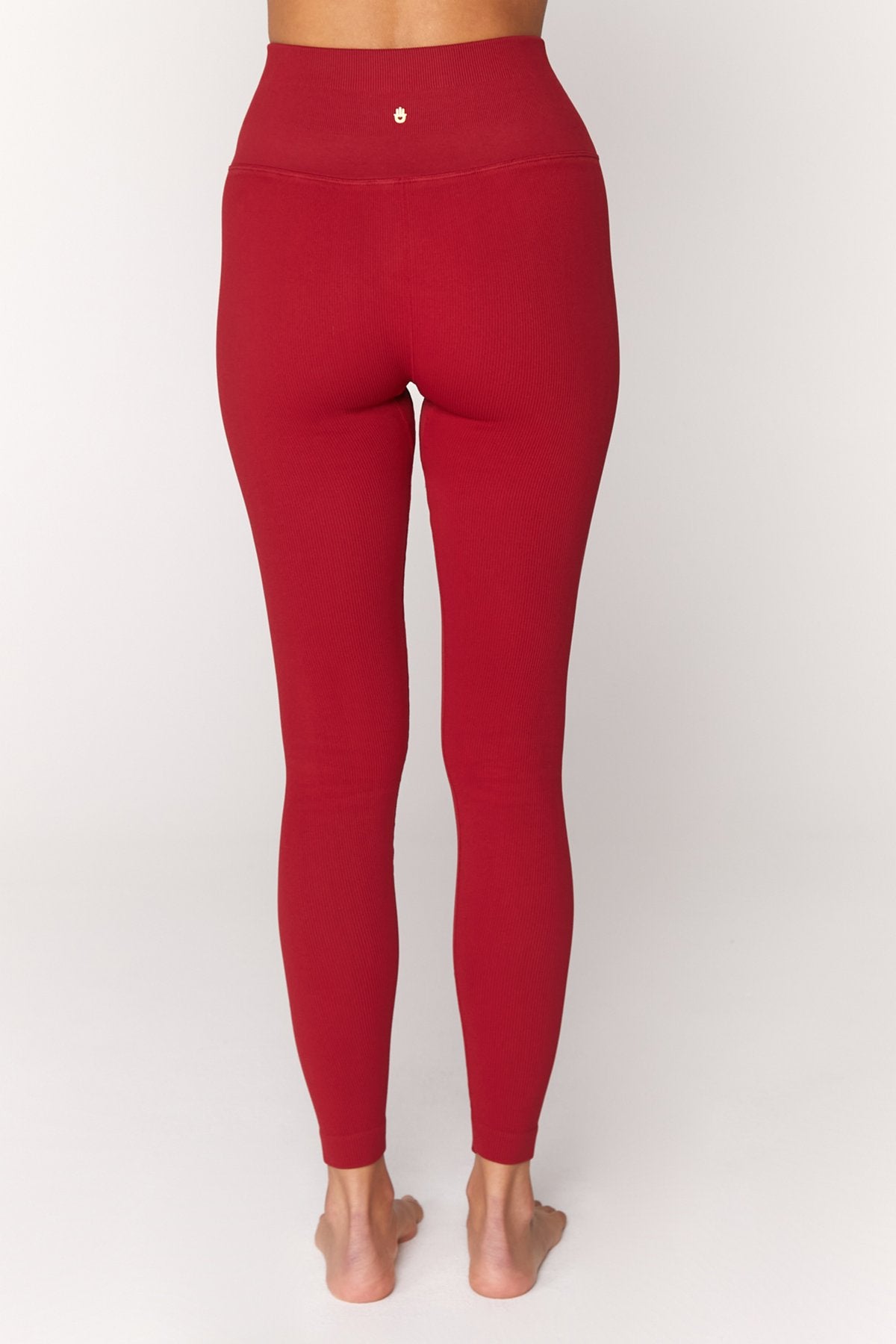 Metta Ribbed Legging - Deep Red