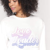 Love Mazzy Pullover Sweatshirt- Stone