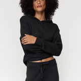 Houston Rib Hoodie- Vintage Black
