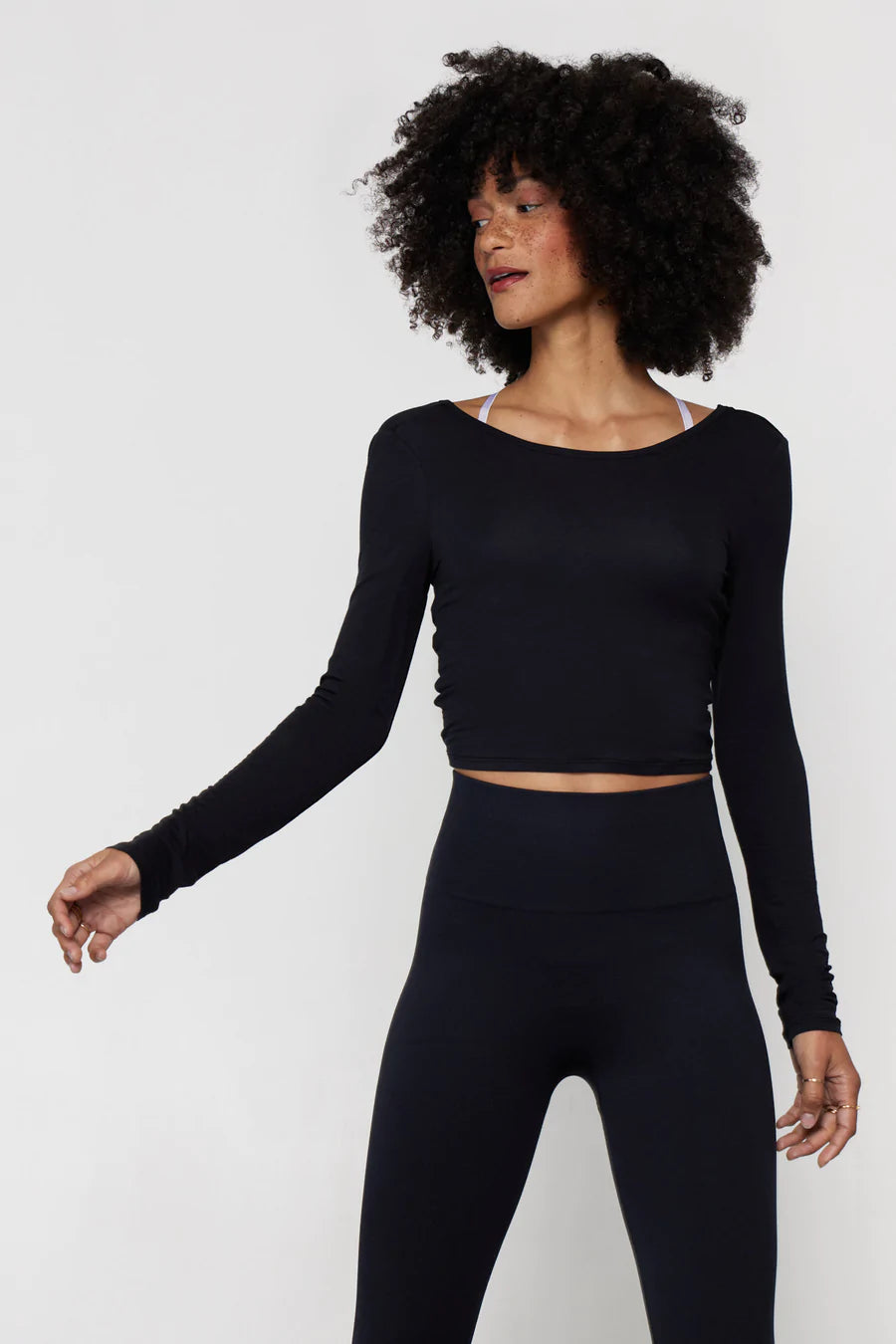 Femme Reversible LS Top-Black