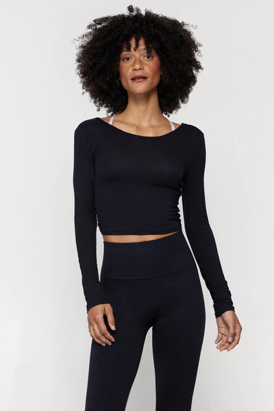 Femme Reversible LS Top-Black