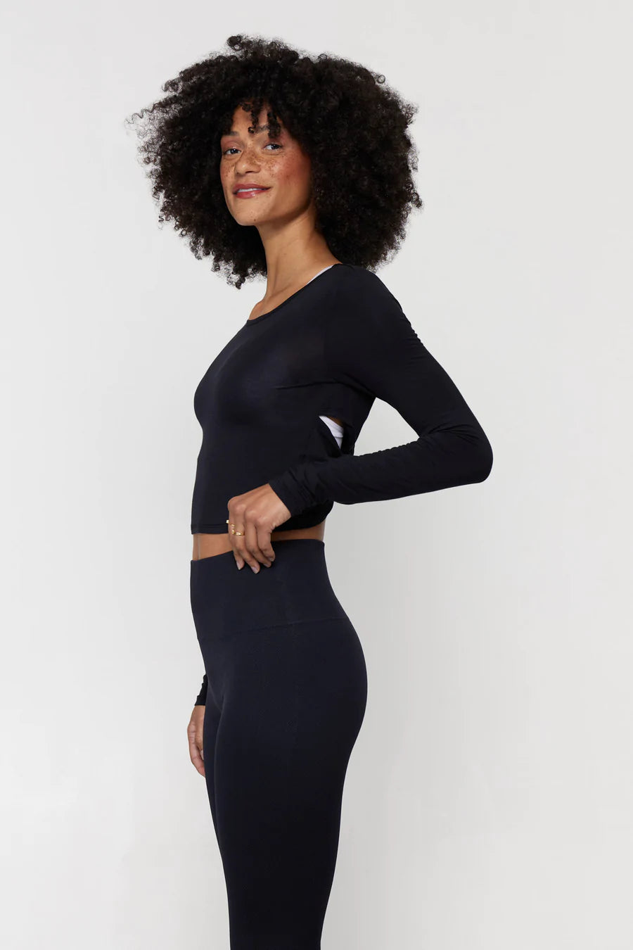 Femme Reversible LS Top-Black
