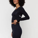 Femme Reversible LS Top-Black