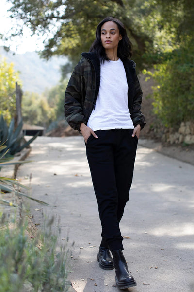 Kyle Soft Fleece Banded Pant - Black
