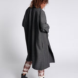 Herringbone Blanket Coat- Grey