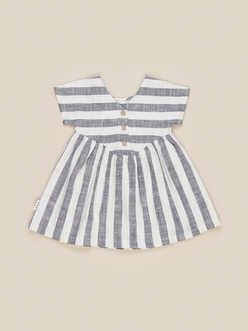Stripe Yoke Dress - Navy Stripe