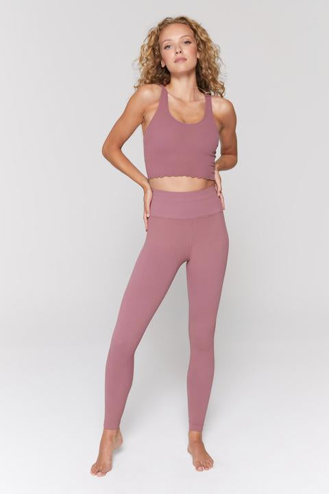 Metta Ribbed Legging-Coco