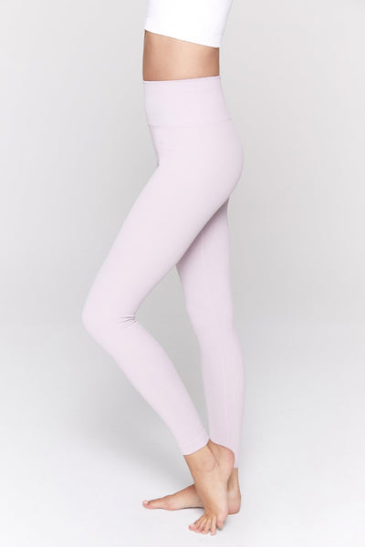 Metta Ribbed Legging-Rose Quartz