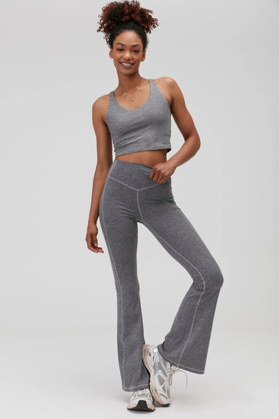Exhale Tech Heather Longline Bra - Heather Grey