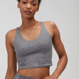 Exhale Tech Heather Longline Bra - Heather Grey