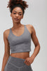 Exhale Tech Heather Longline Bra - Heather Grey