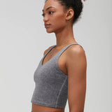 Exhale Tech Heather Longline Bra - Heather Grey