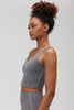 Exhale Tech Heather Longline Bra - Heather Grey