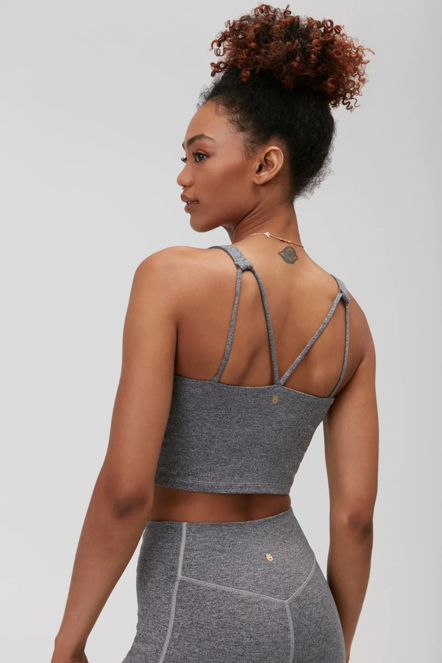Exhale Tech Heather Longline Bra - Heather Grey