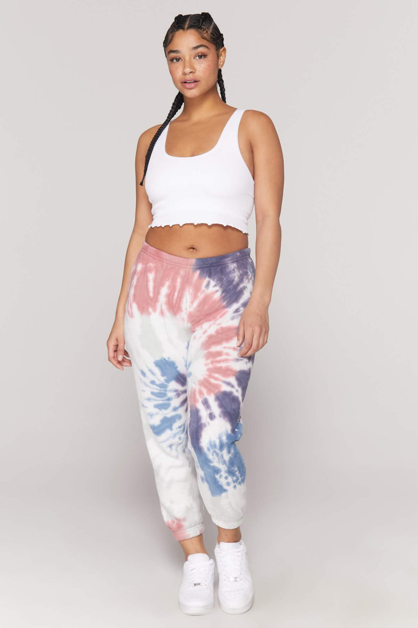 Perfect Terry Sweatpants - Seascape Spiral Tie Dye