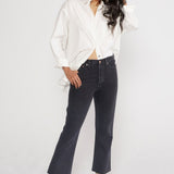 Josie High Rise Crop Flare - Obsidian