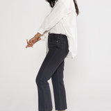 Josie High Rise Crop Flare - Obsidian