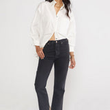 Josie High Rise Crop Flare - Obsidian