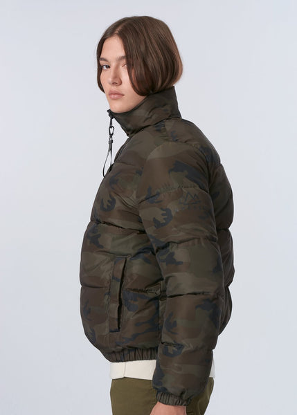 Kari Pongee Puffer - Camo Khaki