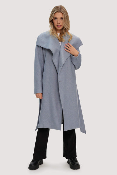 Lena Belted Maxi Coat - Sea Ice