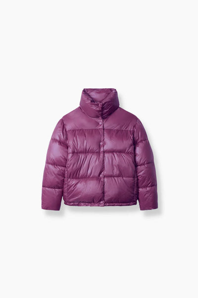 Meadow Cropped Puffer - Grape