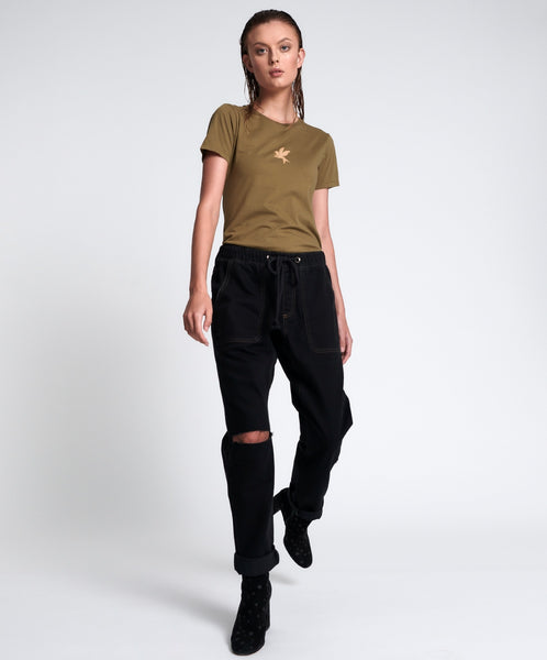 Drawstring Jeans - Onyx Black