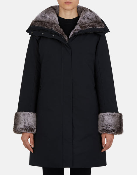 Smeg Hooded Parka w/ Faux Fur Lining - Black