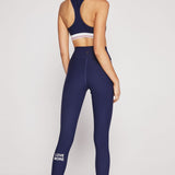 Love Floral High Waist Leggings - Dusty Navy